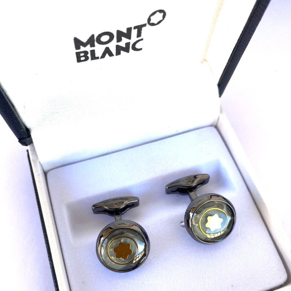New Montblanc Black Pearl Cufflinks